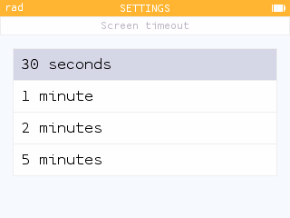 Change screen timeout from the Settings app