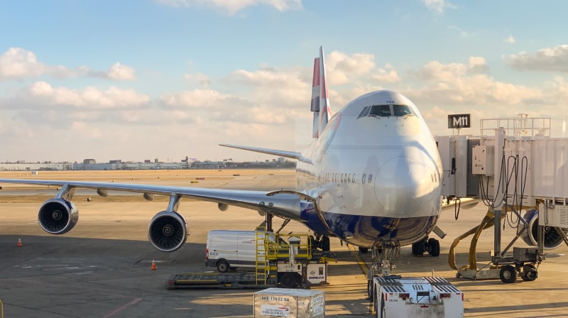 Airplane at terminal