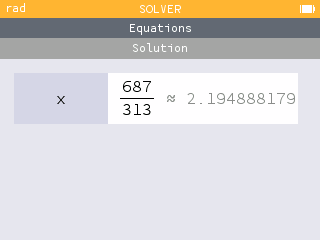 Solving the equation