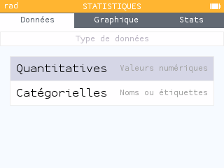 Choix entre données catégorielles ou données quantitatives