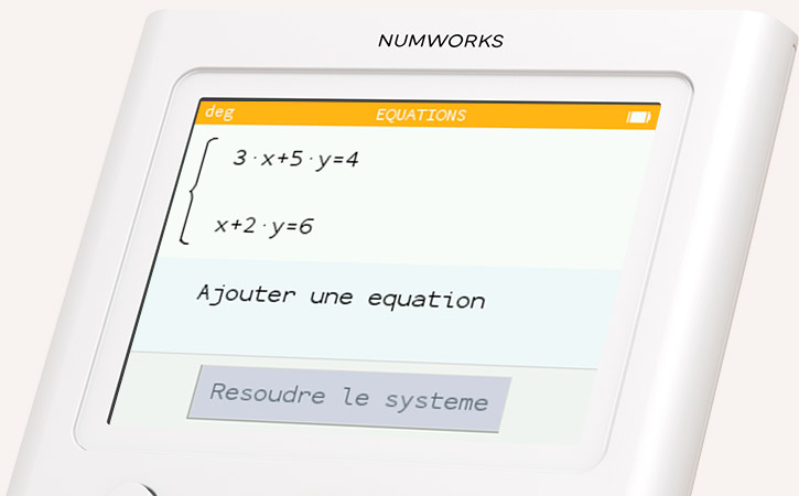 Application Équations de la calcualtrice graphique NumWorks