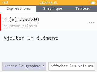 Changement de la grille en mode polaire