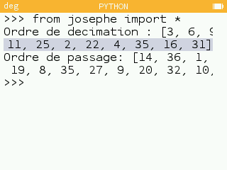 Exécution du script.