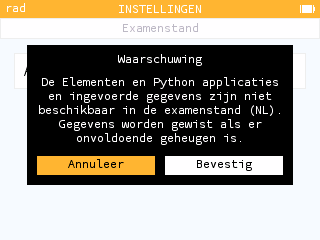 Gegevens kunnen worden hersteld na examenstand