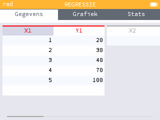 Residuals list in the var menu